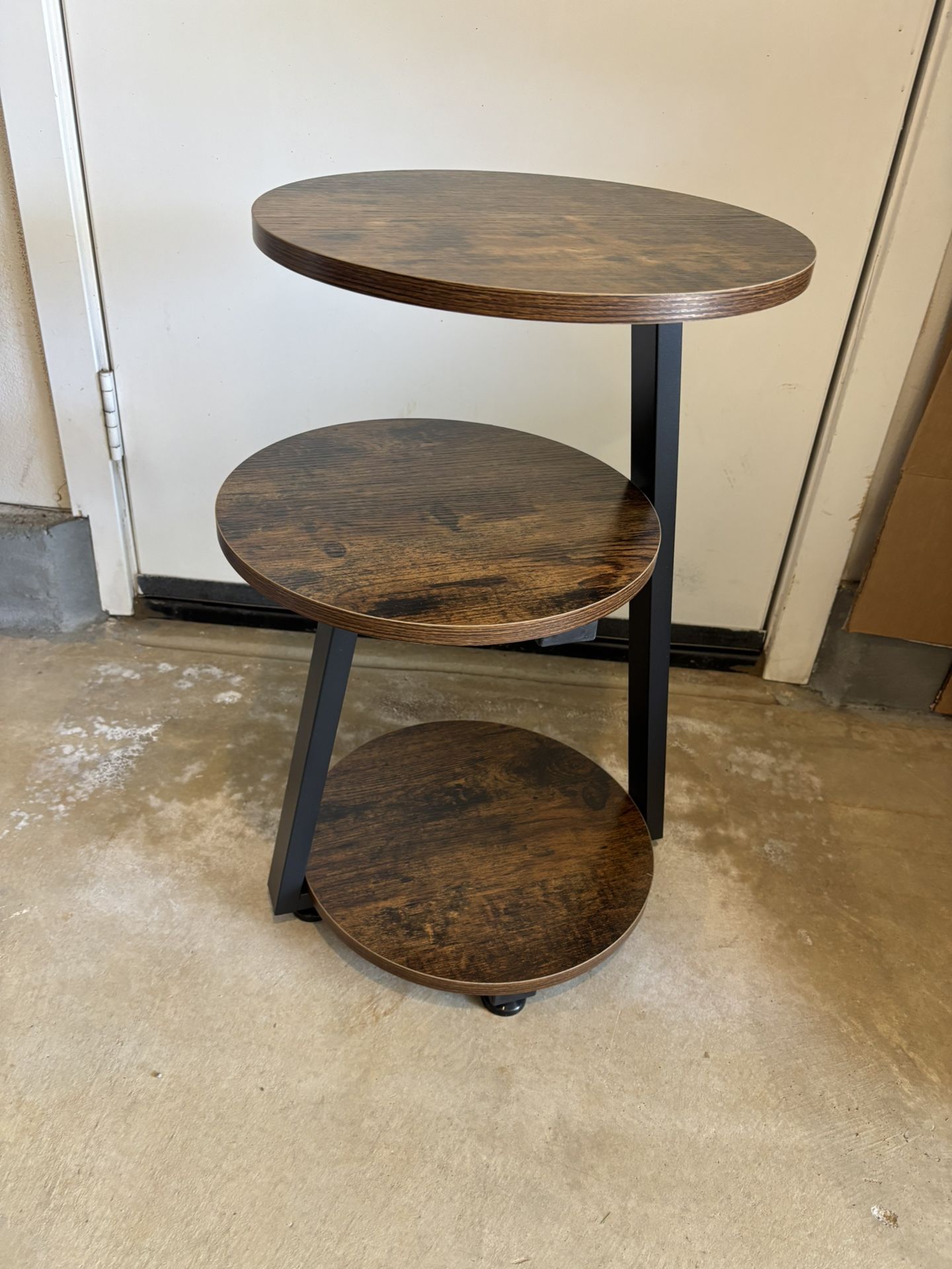 3 Tier Side Table Brown And Black