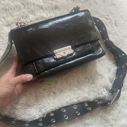 Michael kors cece black patent leather crossbody purse