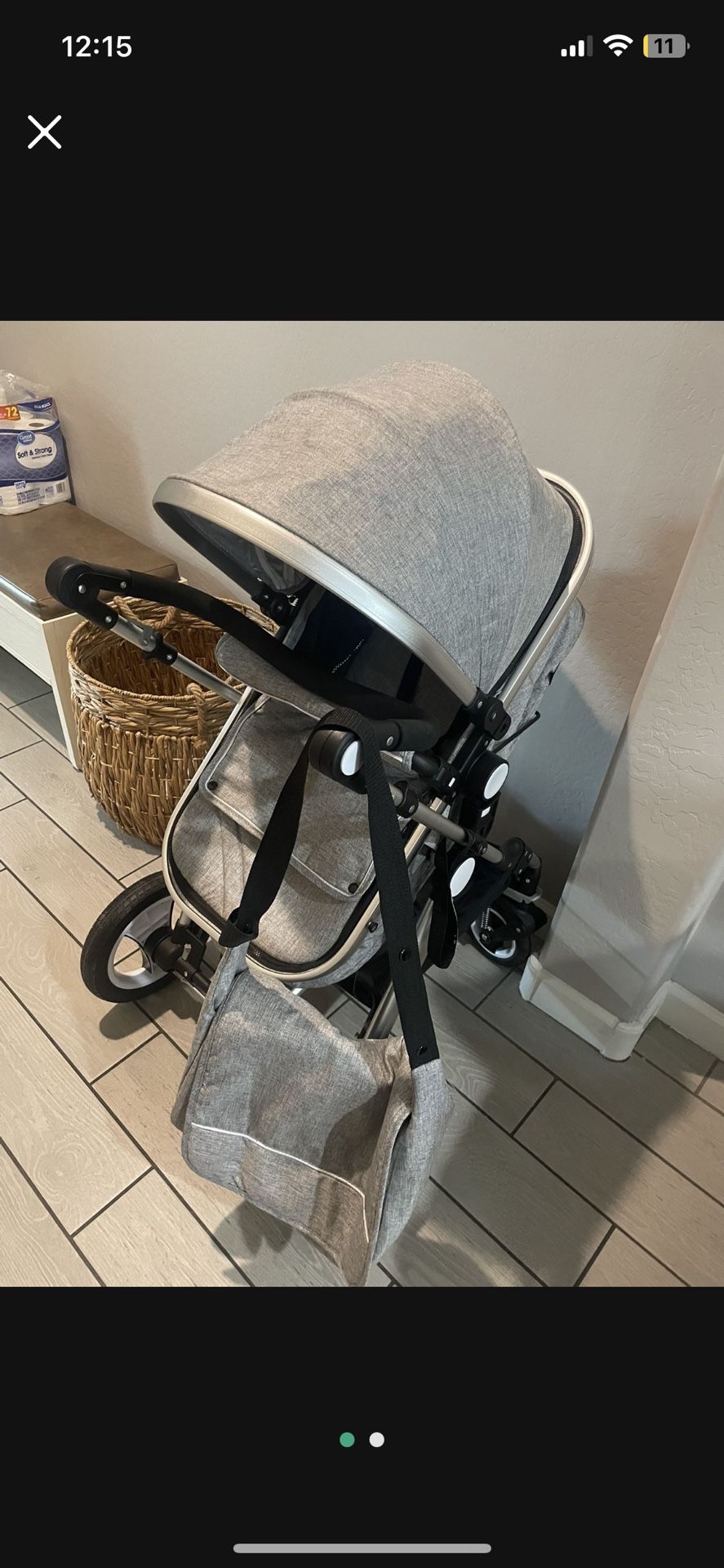baby stroller and diaper bag