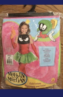 Marvin the Martian Halloween Costume Child med (8-10) 5-7 years