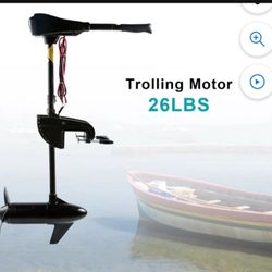 26 LBS Thrust 28 in Shaft Electric Transom Mounted Trolling Motor Fishing Boats Freshwater available In Rancho Cucamgona 