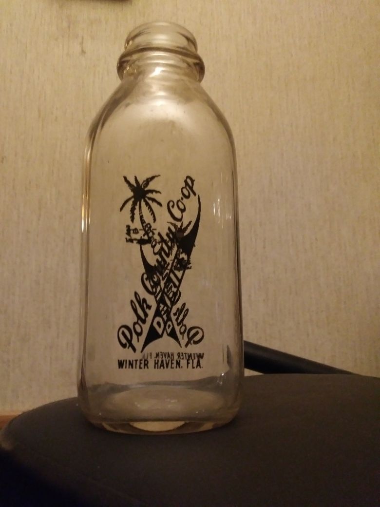 Antique milk bottle from local dairy