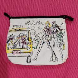 NWOT BRIGHTON "City Scenes" Girlfriends Shopping Insulated Cosmetics Zip Pouch