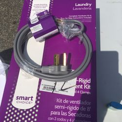 8’ Semi-Rigid Dryer Vent Kit with 6’ 30 Amp 3 Wire Dryer Cord