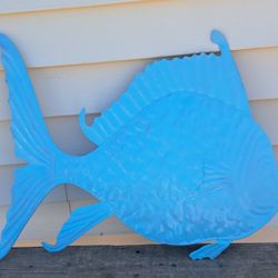 Large Metal Fish Wall Hanging, Patio Decor, Yard Art, Pool Decor