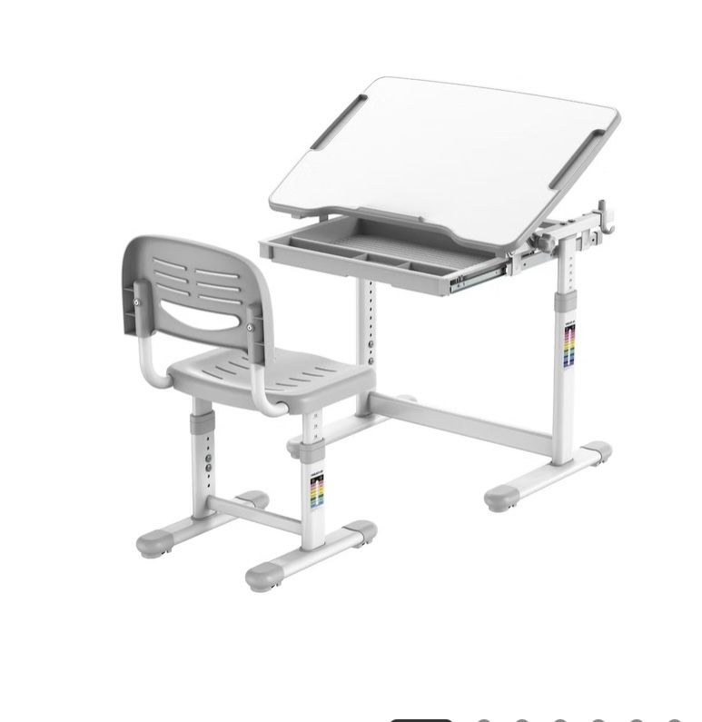 Mount-It! Grey Kid’s Desk And Chair Set For Aged 3-10