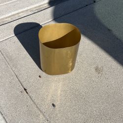 Gold Bathroom Trash Can Bote De Basura Dorado