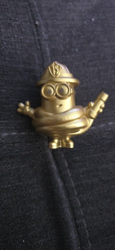 Rare Gold Minion Firefighter McDonald’s Happy Meal Toy 2019