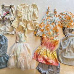 Baby Girl Dress Bundle Size 18-24 months Multicolor Knee Length