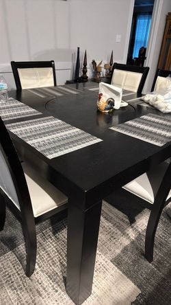 8 person Dining Table set with lazy Susan
