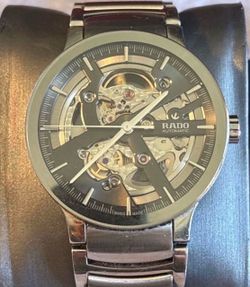 RADO Centrix R.301781.2 Black Automatic Stainless Men's Watch 38mm Skeleton Dial