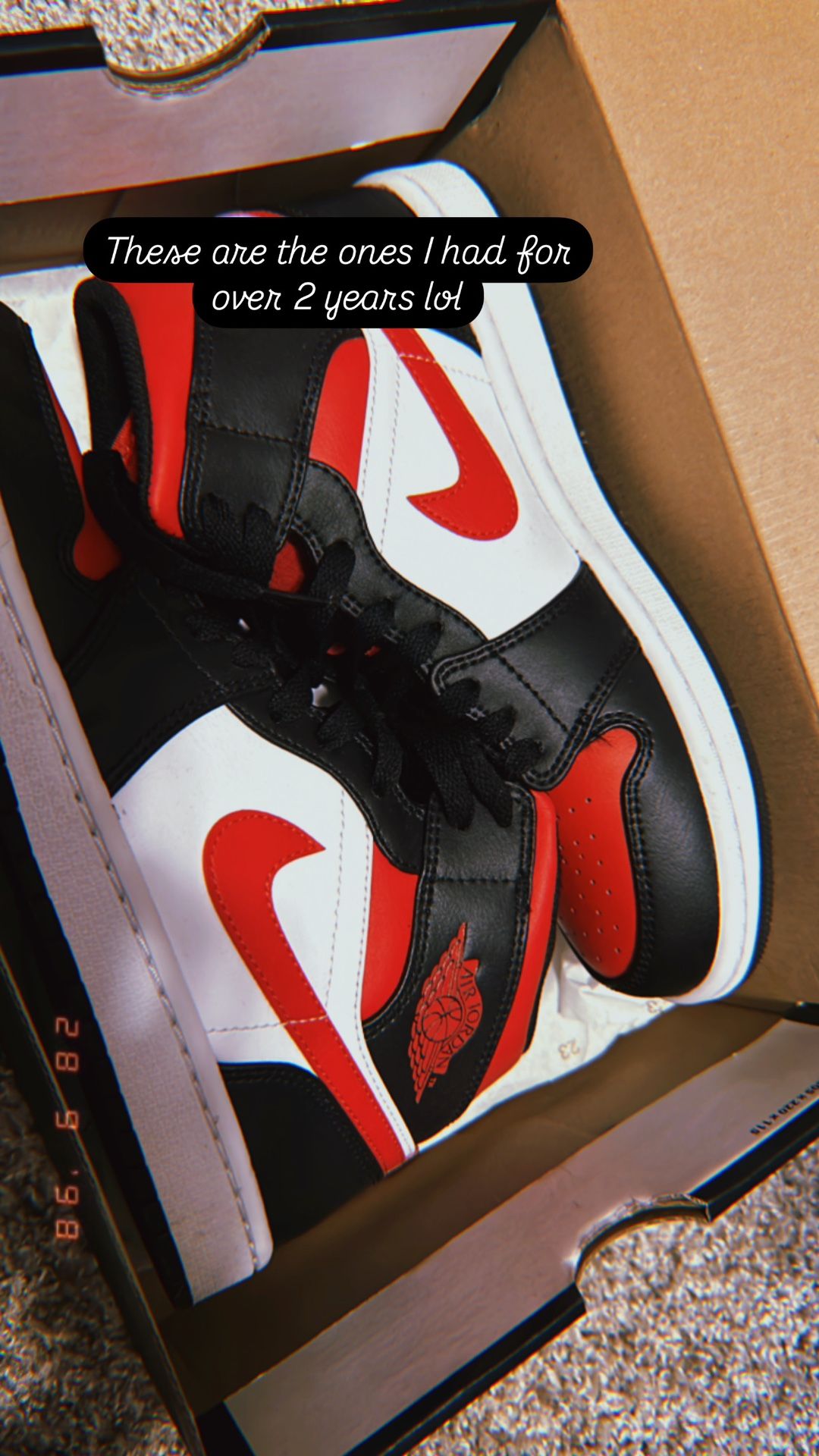 Mid 1 Red/White/Black Jordans