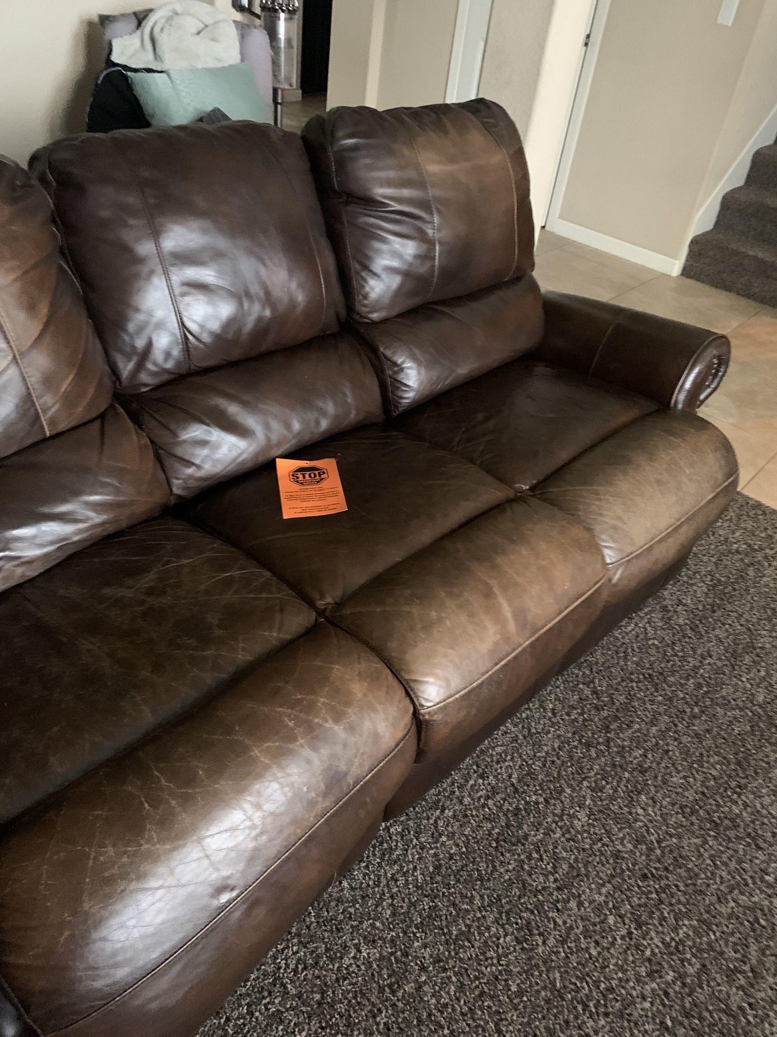 Large Brown Reclining Couch