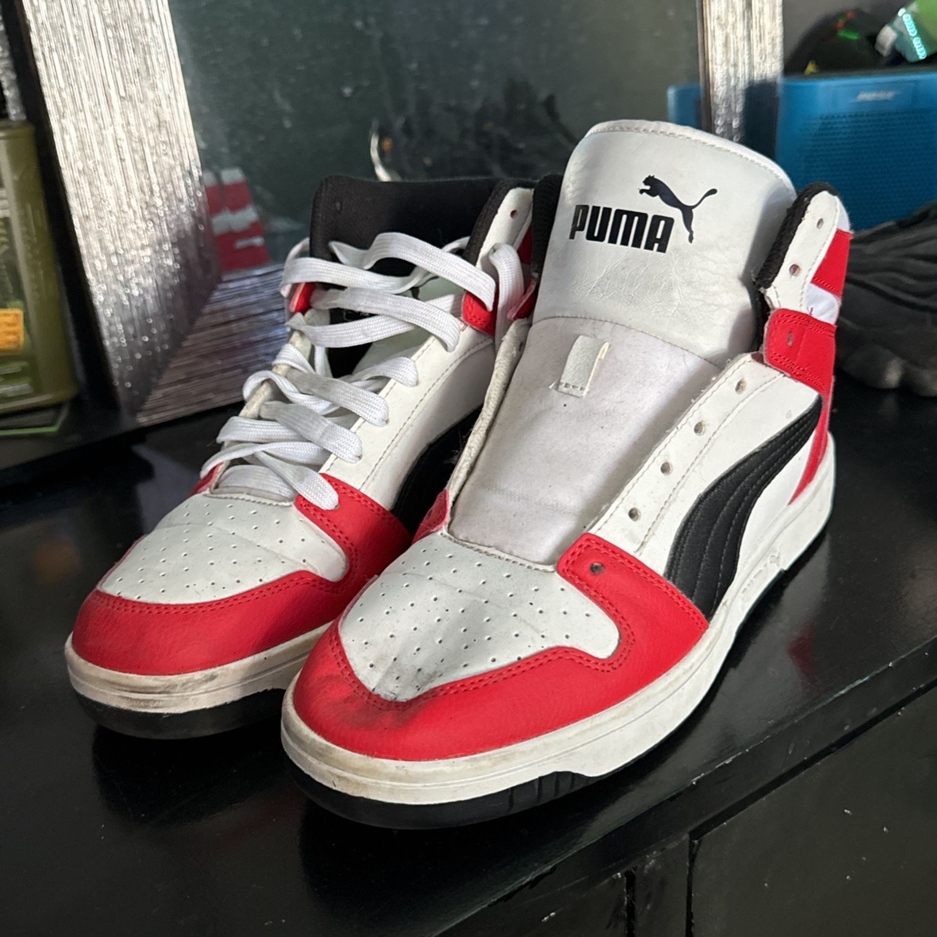 Puma, Red, White, And Black 9 In Men