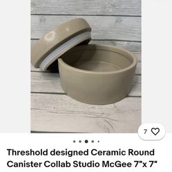 7x7" ceramic canister