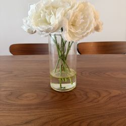 Glass Vase with Faux Florals (Must Sell Fast!) 