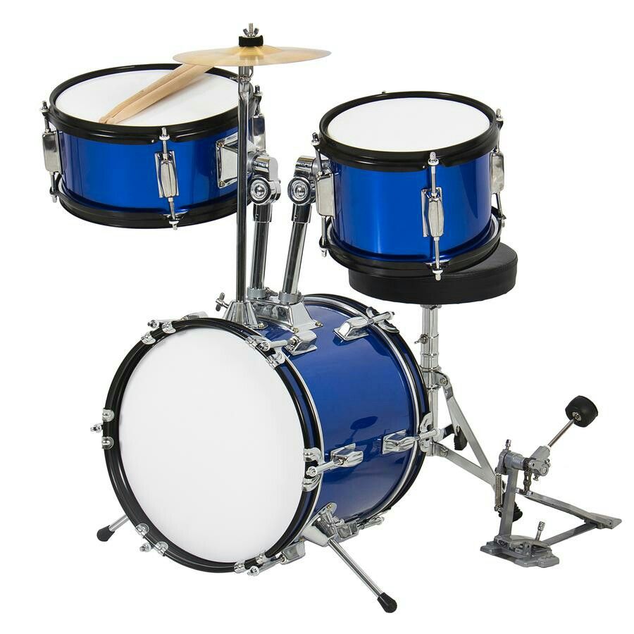 3 Piece Kids Beginner Drum Musical Instrument Se