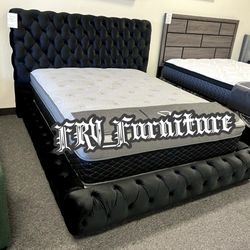 New Queen Be Frame With Mattress 