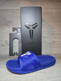 Kobe Offcourt Slides Royal Blue White IF2870-401 Mens Size 8 / Womens 9