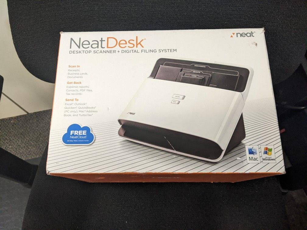 NeatDesk Desktop Scanner + Digital Filing System - Works Excellent