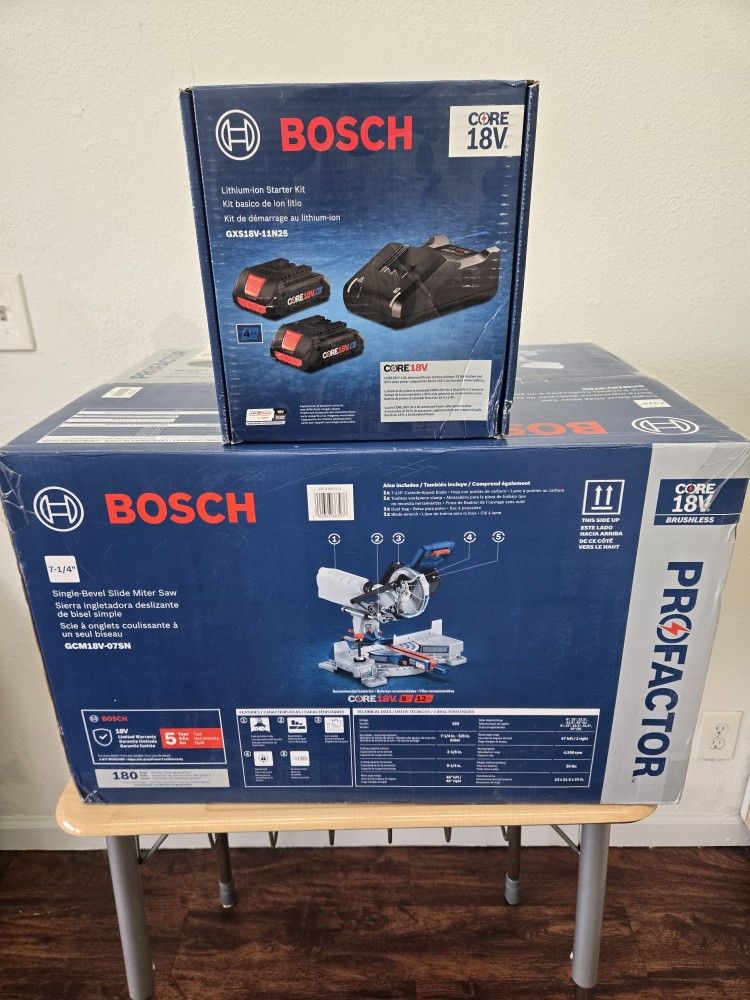 Bosch Cordless Sliding Miter Saw Brand New 