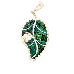 Large 925 Silver Frog On A Lily Leaf Pendant