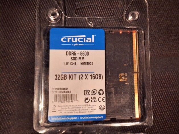Crucial DDR5-5600 SODIMM 32GB RAM