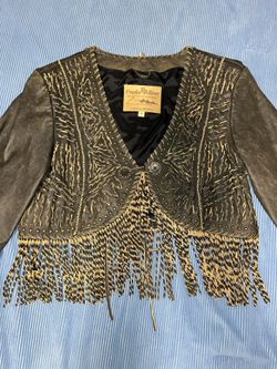 Powder River/Panhandle Slim Genuine Leather Cropped Jacket 