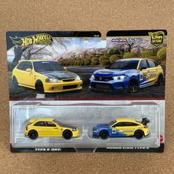 Hot Wheels 2 pack Honda Civic Type R EK9 & 2018 Civic Type R