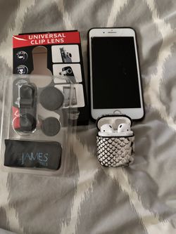 Apple Bundle: iPhone 8 Plus + Apple Watch 3 + AirPods + Clip Lenses