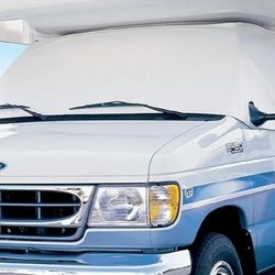 5066: New ADCO 2407 White Class C/B Ford 1 Windshield Cover (RV Motorhome with Mirror Cutouts)

Ford E Series with Mirror Cut Out 1