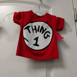 Thing 1 tee shirt 6 mos dr.seuss