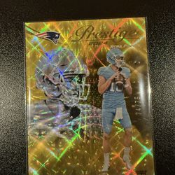 Drake Maye Prestige rookie card numbered 74/75 