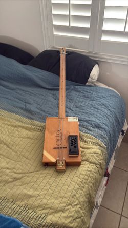 2 string cigar box bass with pick up