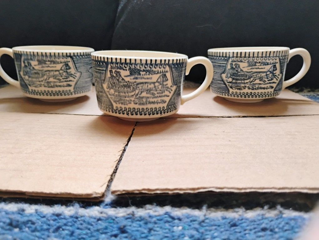 Currier And Ives Coffee Cups (3)