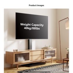 FITUEYES Swivel Floor TV Stand with Mount for TVs 37 43 50 55 60 65 70 75 Inch