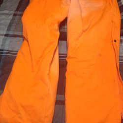 Overall Bibs Good For Hunting Or Snow A Few Stains But Still In Good Shape