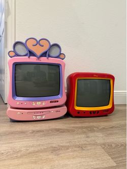 Disney Princess and Mickey Mouse CRT TV His and Hers
