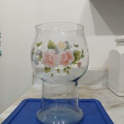 Pfaltzgraff Glass Vase Tea Rose 