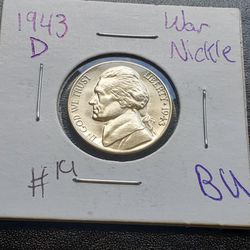 1943 D Jeferson War Nickel 