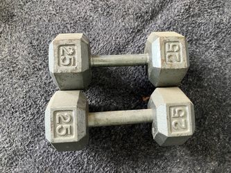 Pair of Cast Iron Dumb Bells