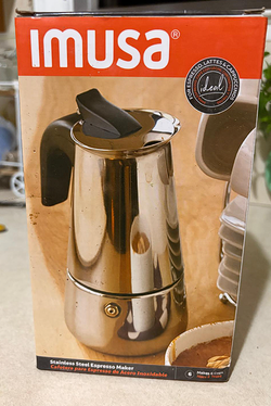 NEW IMUSA 6-Cup Stainless Steel Stovetop Espresso Maker