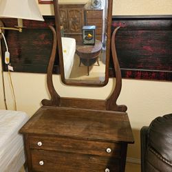 Antique Vanity W/mirror