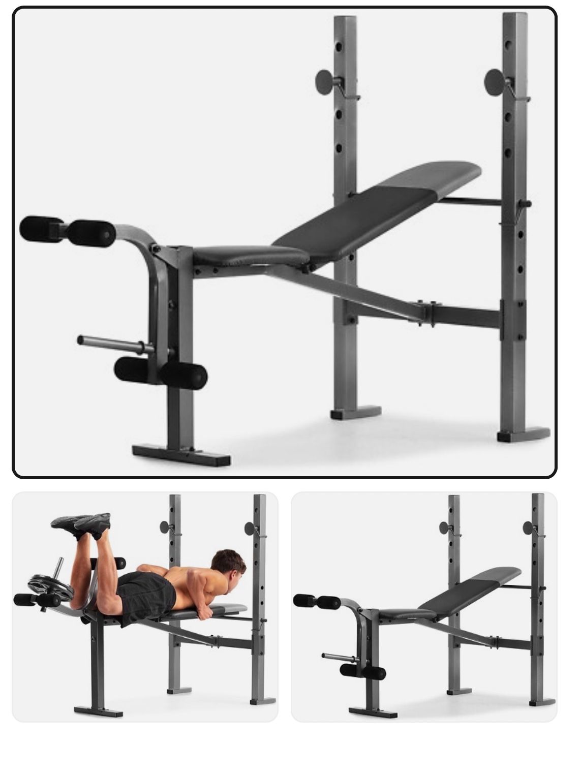 Weider XR 6.1 Multi-Position Weight Bench with Leg Developer and Exercise Chart