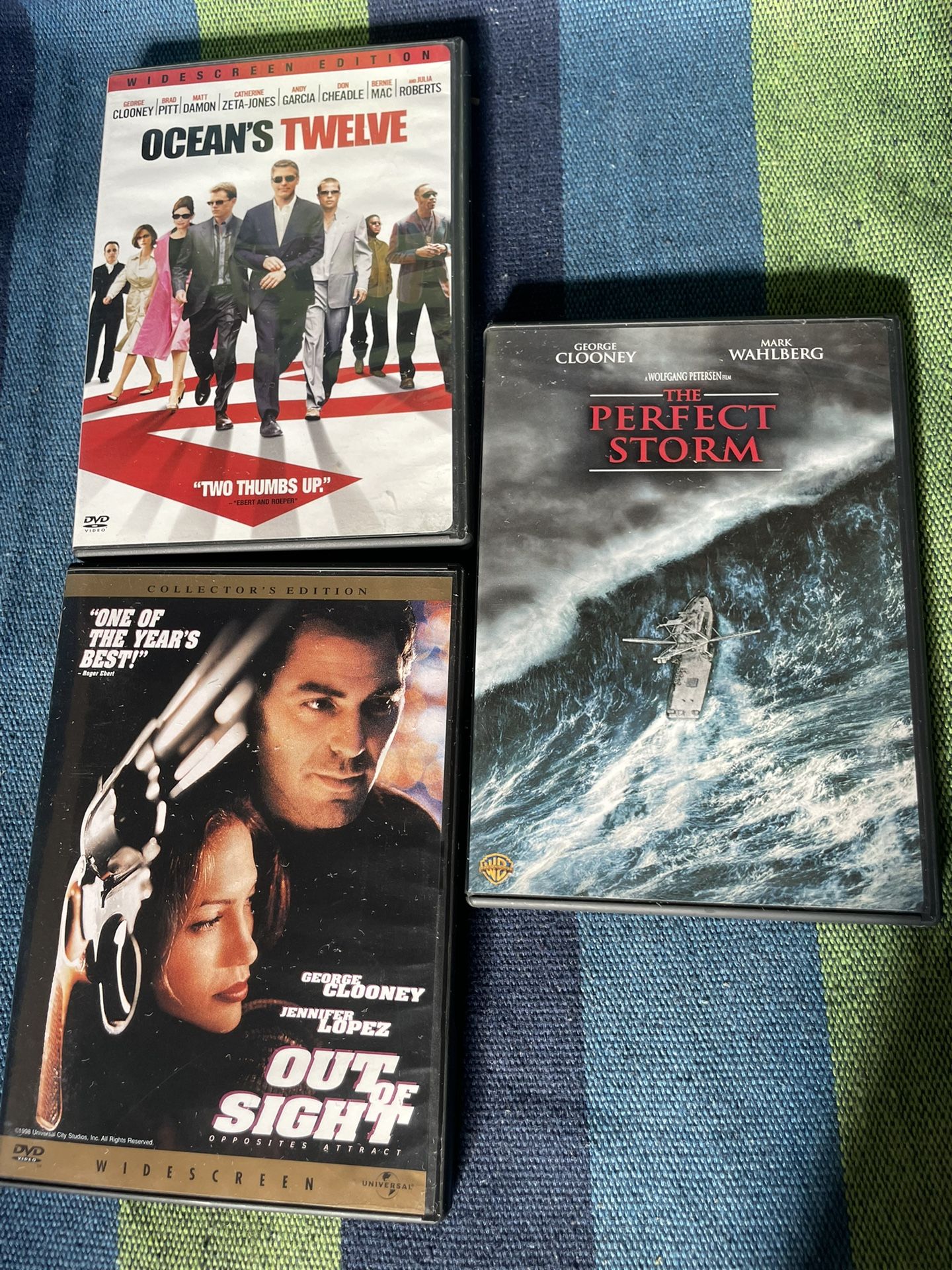 🎬 George Clooney DVD Bundle – Ocean’s Twelve, The Perfect Storm, Out of Sight – 3 Movies for $5