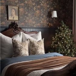Antique French Style Full Double Size Bed And Armoire 