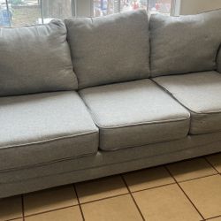 🛋️ Coastal Blue-Green 3-Seater Sofa – Clean & Comfortable