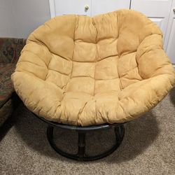 Rattan Papasan Chair with Cushion