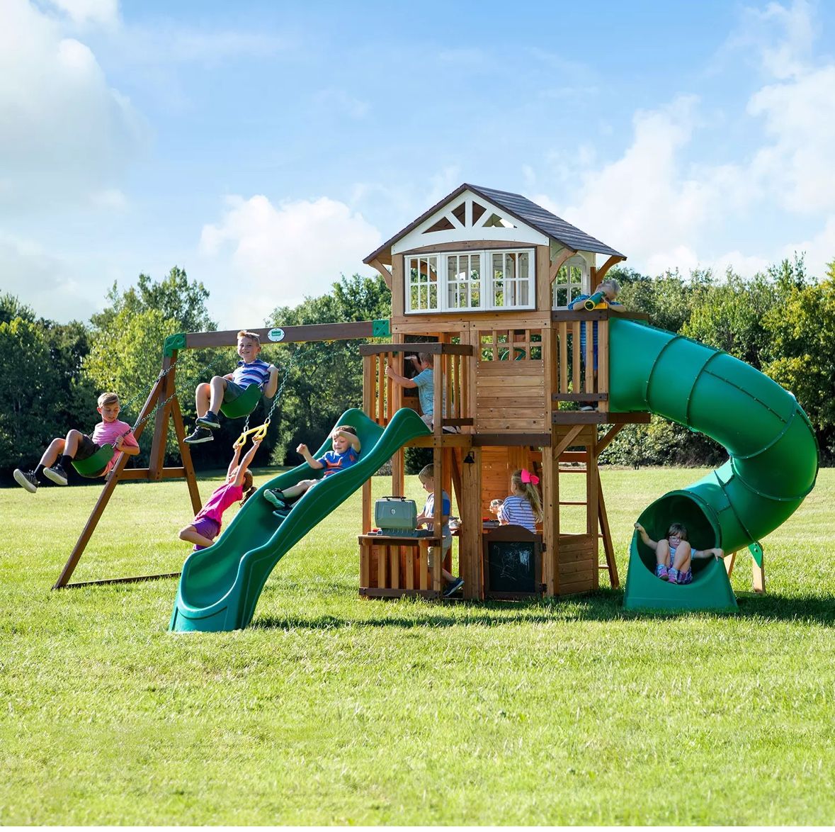 Backyard Discovery Bristol Point Cedar Swing Set/Playset