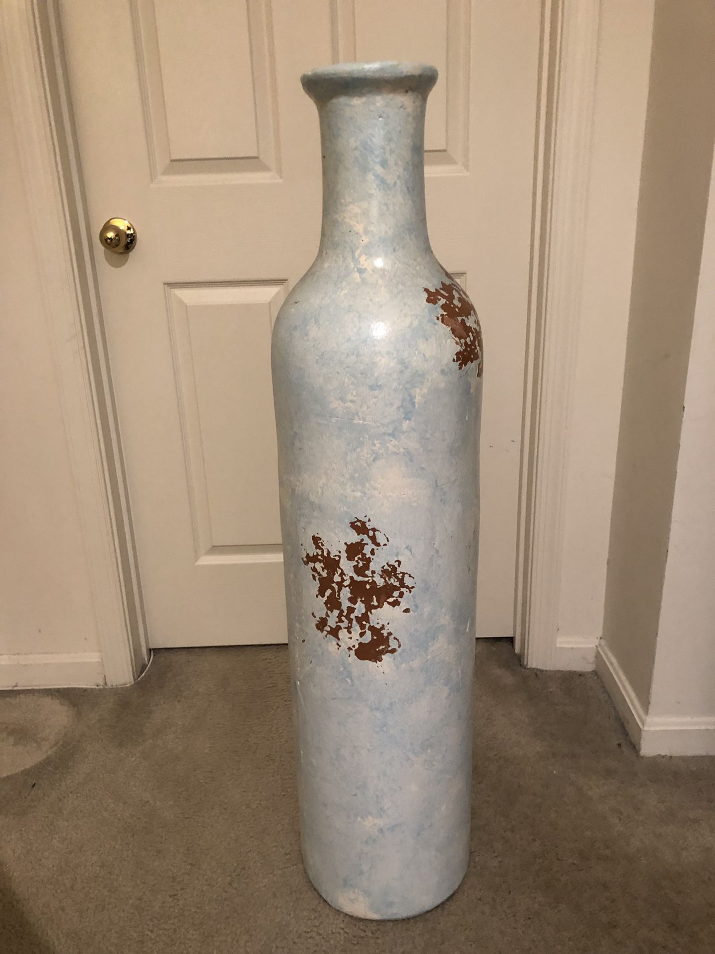 45” tall ceramic vase